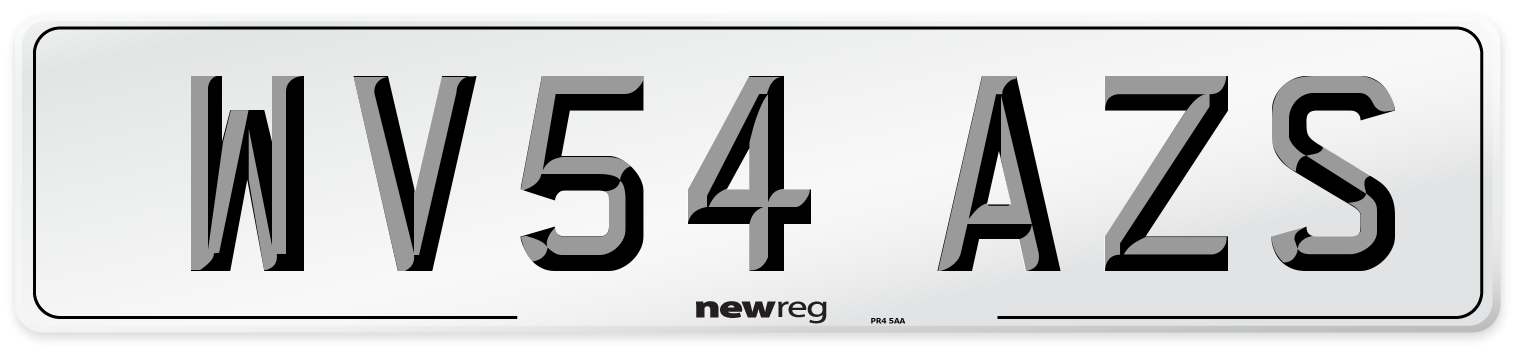 WV54 AZS Number Plate from New Reg